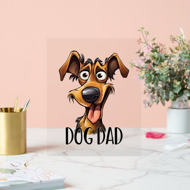 Cooler Hund Vater Wortart Acrylschild (Hochzeit)