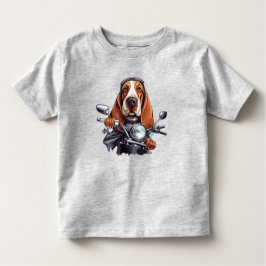 Cooler Hundbiker, niedlicher Hundeschlittenfahrer Kleinkind T-shirt