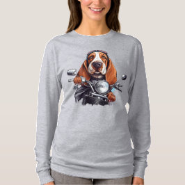 Cooler Hundbiker, niedlicher Hundeschlittenfahrer T-Shirt