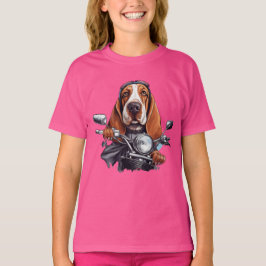 Cooler Hundbiker, niedlicher Hundeschlittenfahrer T-Shirt