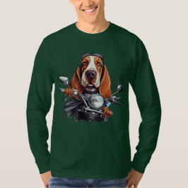 Cooler Hundbiker, niedlicher Hundeschlittenfahrer T-Shirt