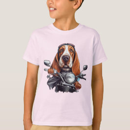 Cooler Hundbiker, niedlicher Hundeschlittenfahrer T-Shirt