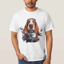 Cooler Hundbiker, niedlicher Hundeschlittenfahrer T-Shirt