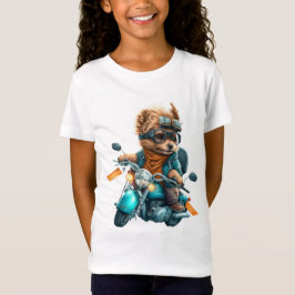 Cooler Hundbiker, niedlicher Yorkshire-Terrier-Hun T-Shirt