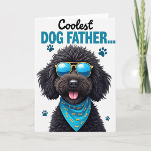 Cooler Hunde-Vater Blaue Pfotenabdrücke Karte