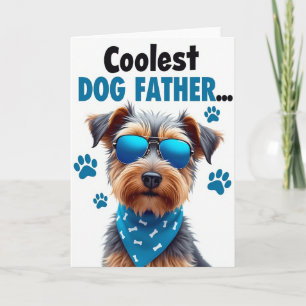 Cooler Hunde-Vater Pfotenabdruck Karte