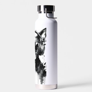 Cooler Hundekopfhörer Niedlich Haustiere Schwarzwe Trinkflasche