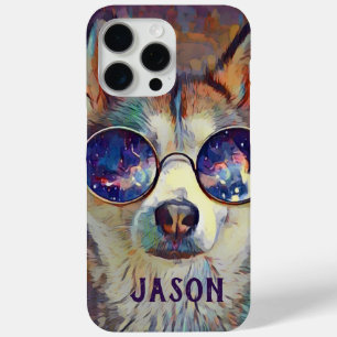 Cooler Husky Hund in Sonnenbrille Personalisiert Case-Mate iPhone Hülle