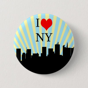 Cooler i-Liebe-Herz-New- Yorkentwurf Button