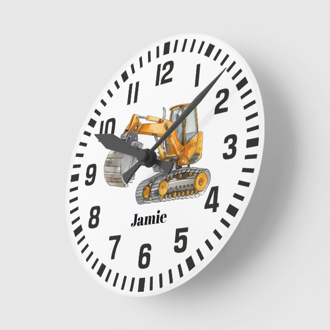 Cooler Individuelle Name-Förderwagen Runde Wanduhr (Winkel)