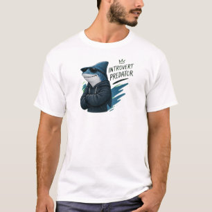 Cooler introvertierter Raubhai mit Sonnenbrille T-Shirt