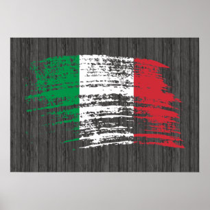 Cooler italienischer Flaggenentwurf Poster