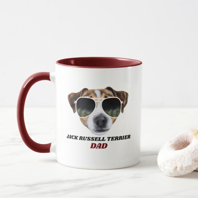 Cooler Jack Russell Terrier Vater Vatertag Hunde Tasse (Mit Donut)
