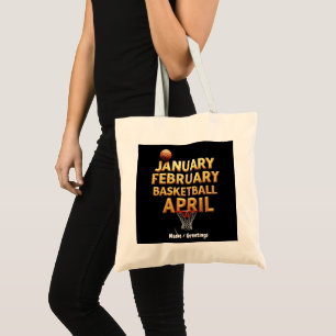 Cooler Januar Februar Basketball April Designs Tragetasche