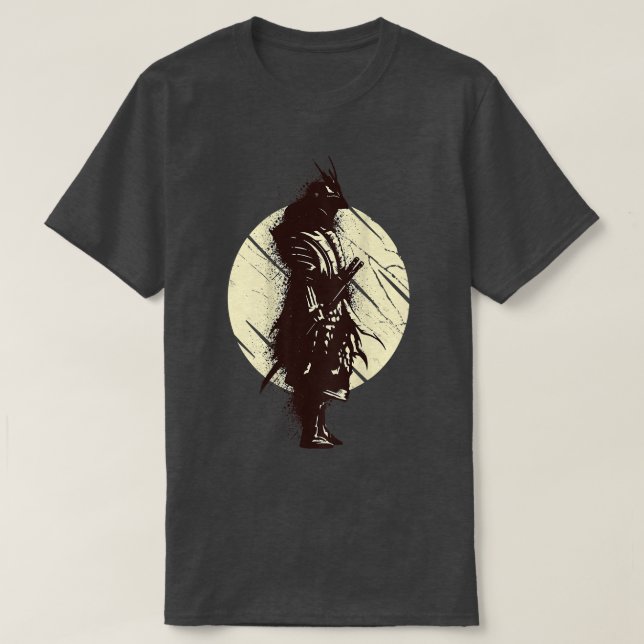 Cooler japanischer Samurai Warrior Backside T - Sh T-Shirt (Design vorne)