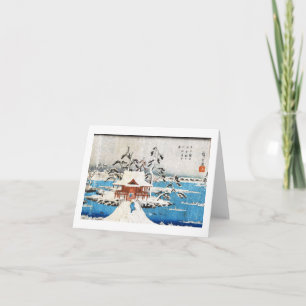 Cooler japanischer Vintager Ukiyo-e Seeschrei Feiertagskarte