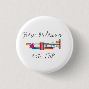 Cooler Jazz-Trumpet "New Orleans" Button