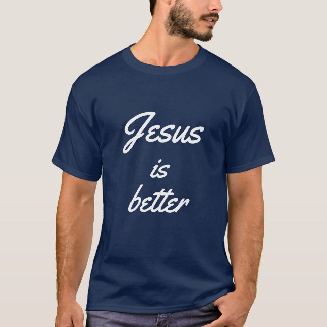 Cooler Jesus ist besserer Marine-Blau-T - Shirt (Vorderseite)