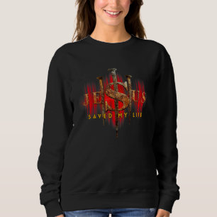 Cooler Jesus Rettete mein Leben Christlicher Glaub Sweatshirt