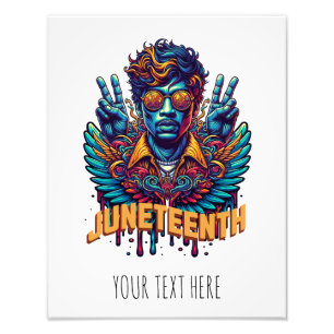 Cooler Jungsteinziger Schwarzgeschichte Monat Ange Fotodruck