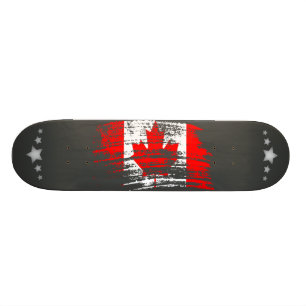 Cooler kanadischer Flaggenentwurf Skateboard