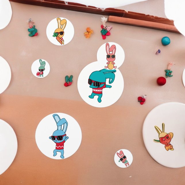 Cooler Kaninchentisch Konfetti (funny cool bunny party confetti,kids birthday party,baby shower,graduation,night party confetti)