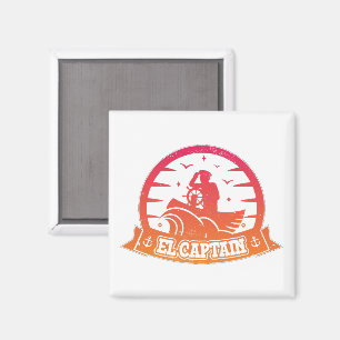 Cooler Kapitän Anker Boot Und Segeln Retro Magnet