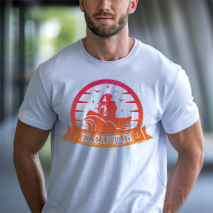 Cooler Kapitän Anker Boot Und Segeln Retro T-Shirt