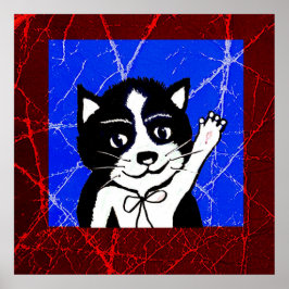 Cooler Katzenaufdruck, Werteplakatpapier (Matte) Poster