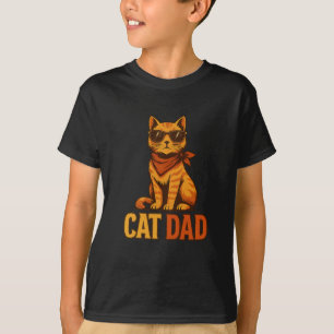 Cooler Katzenpapa im Vintage-Stil T-Shirt