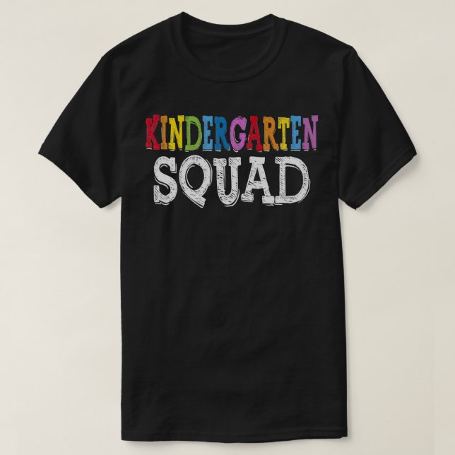 Cooler Kindergarten Squad Spaß Kinder Student Zurü T-Shirt (Design vorne)