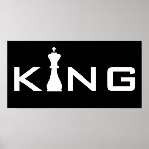 Cooler King Typografy Chess Player Poster