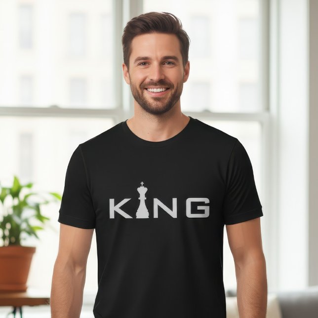 Cooler King Typografy Chess Player T-Shirt (Von Creator hochgeladen)