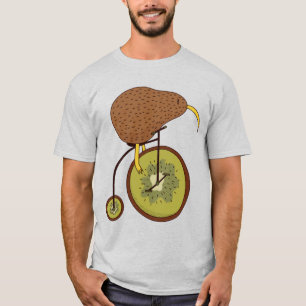Cooler Kiwi Bird auf Kiwi Fruchtdesign T-Shirt