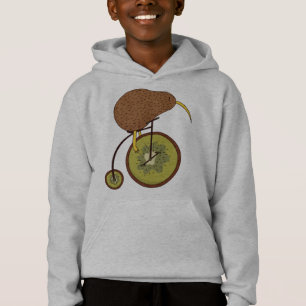 Cooler Kiwi-Vogel auf Kiwi-Frucht-Design Hoodie