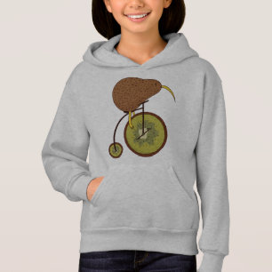 Cooler Kiwi-Vogel auf Kiwi-Frucht-Design Hoodie