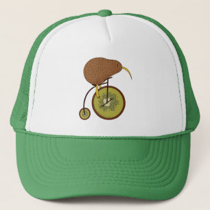 Cooler Kiwi-Vogel auf Kiwi-Frucht-Design Truckerkappe