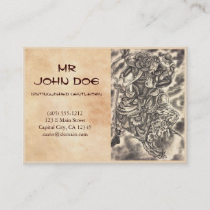 Cooler klassischer Vintager japanischer Visitenkarte