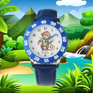 cooler kleiner Affe Text hinzufügen Armbanduhr