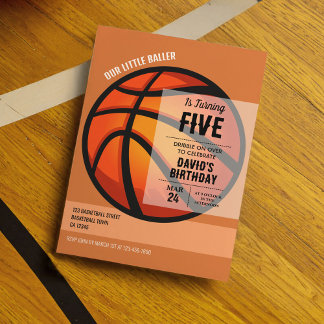 Cooler kleiner Baller Basketball Geburtstag Einladung