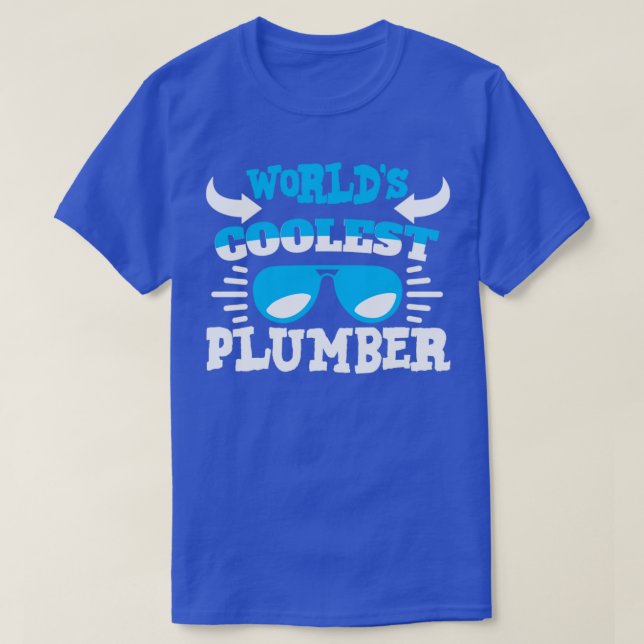 Cooler Klempner der Welt T-Shirt (Design vorne)