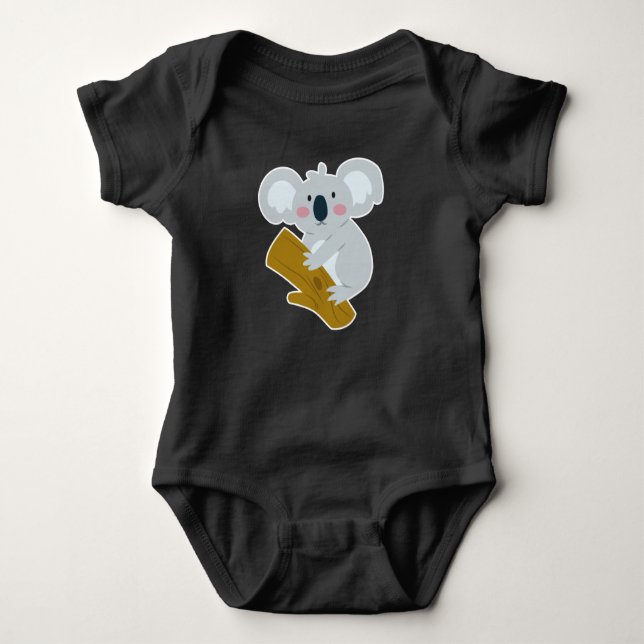 Cooler Koala-Baby-Bodysuit Baby Strampler (Vorderseite)