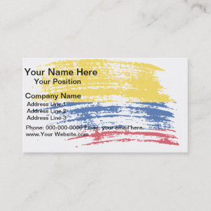 Cooler kolumbianischer Flaggenentwurf Visitenkarte