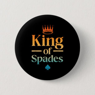 Cooler König der Pik Kunst für Männer Papa Kartens Button