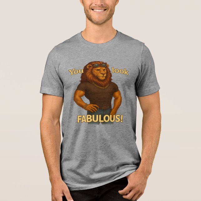 Cooler König Löwe - eifrig fabelhaft Tri-Blend Shirt (Vorderseite)