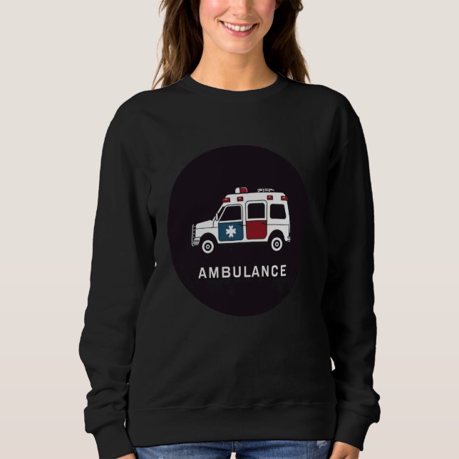 Cooler Krankenwagen für Jungen und Mädchen Sweatshirt (Vorderseite)
