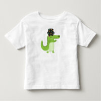 Cooler Krokodil mit Sonnenbrille und Blatt-Bucket-