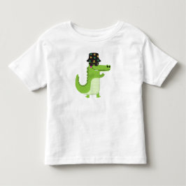 Cooler Krokodil mit Sonnenbrille und Blatt-Bucket- Kleinkind T-shirt