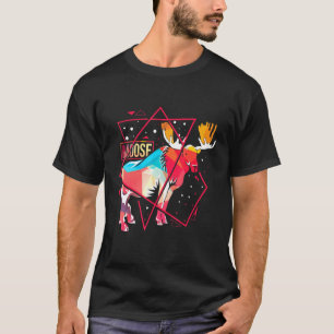 Cooler Künstlerischer Elch Kuh Alces Elch Hirsch T-Shirt