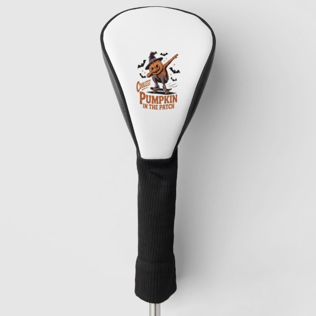 Cooler Kürbis Golf Headcover (Vorderseite)